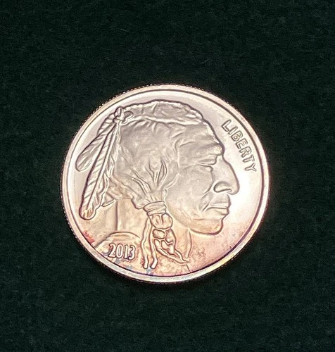 1 Troy oz .999 Fine Silver Round Buffalo Coin