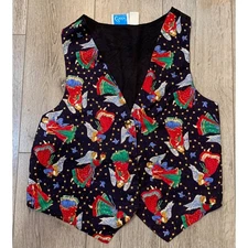 Christmas Angel Holiday Retro 90'sParty Whimsical Fairy Grandma Magical Vest