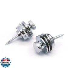 harpfeas 2PCS Big Flated Head Guitar Bass Security Strap Locks Systems Button