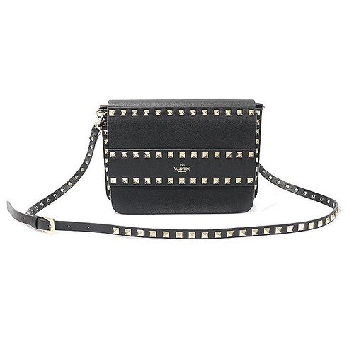 Valentino Black Calf Gold-tone Rockstud Clutch Crossbody UW2B0E86BOL 149076945