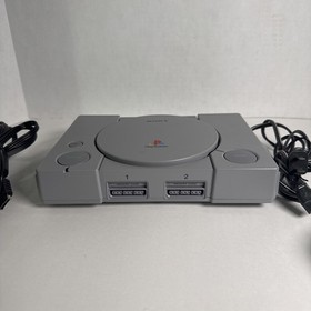 Sony PlayStation 1 Console Bundle, 1 Controllers, 5 Games, Tested, AV Cord