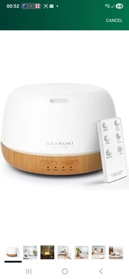 ASAKUKI Essential Oil Diffuser 300ml Premium 5-in-1 Ultrasonic Aromatherapy