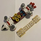 Space 1999 Eagle Freighter and 4 barrels - vintage dinky toy
