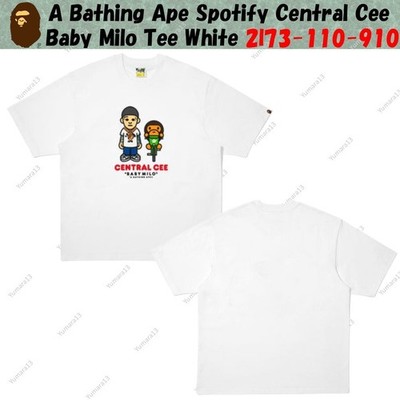 A Bathing Ape Spotify Central Cee Baby Milo T-Shirt weiß 2l73-110-910