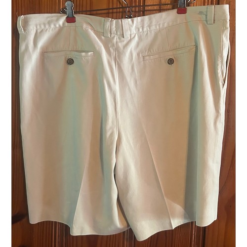 Tommy Bahama Men’s Silk khaki pleated shorts 10” minimalist size 42 - 第 2/4 張圖片
