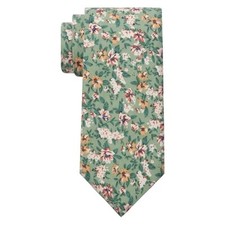 Floral Ties for Men Mens Floral Tie Cotton Neck Tie Skinny Necktie Green Flower