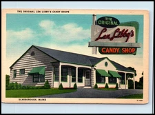 Postcard LEN LIBBY'S CANDY SHOPS, SCARBOROUGH, MAINE   L75
