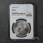 1885-O Morgan Silver Dollar $1 - NGC MS61 - New Orleans