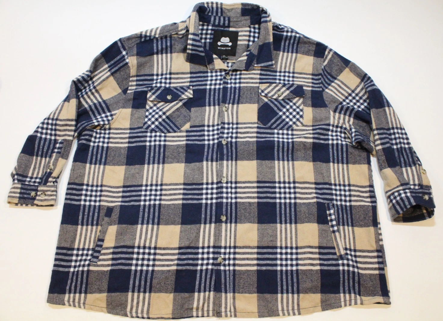 Winston Flannel Shirt with Pockets Men 5XL Multi Plaid Long Sleeve Outdoors