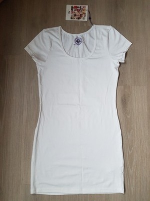 AJC T-Shirt Longtop Gr. 34/36 weiß Clean Chic Baumwolle Stretch Langform   NEU!