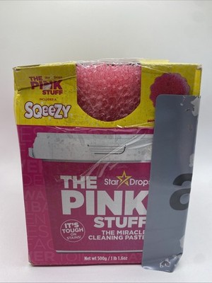 Stardrops the Pink Stuff Miracle Cleaning Paste & Sqeezy Scrubber Sponge Bundle