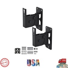 Easy Install Wall Speaker Mount Brackets for Home Theater - Black, 30- Life