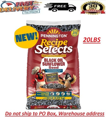 #ad Select Black Oil Sunflower Seed Dry Wild Bird Feed 20 Lb. Bag 1 Pa $21.97