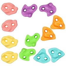 TOPNEW 12PCS Climbing Holds for Kids, Rock Wall Climbing Kit with Hardware fo...