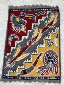 Vintage Large Cigarette Silk with Native American Theme