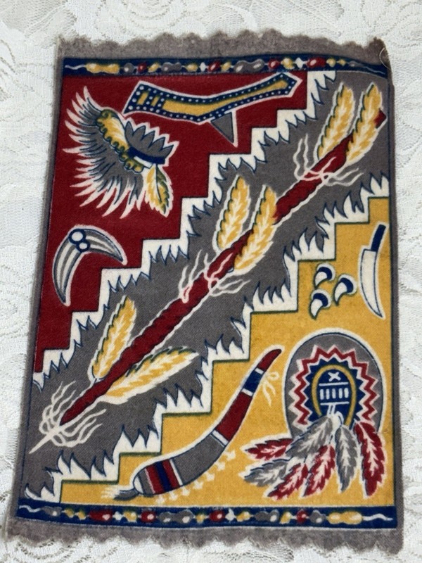 Vintage Large Cigarette Silk with Native American Theme