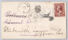 Steubenville, OH 2c Washington, Belleville Cancels, Ohio Postal History