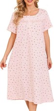 Nightgowns for Women Soft 100 Cotton House Dress ShortLong Sleeve Night Gowns