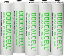 Ni-MH Rechargeable AAA Batteries 8 Pack, 1000mAh High 8 Count (Pack of 1) 