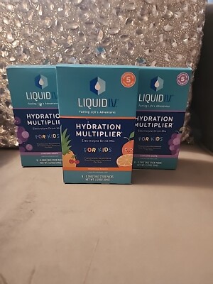 *3 PACK* Liquid I.V. Hydration For Kids Grape & Tropical Punch  Exp March 2025