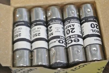 BOX of 10 / ECONOMY / ECO / FPE MOL-20 MIDGET FUSE / 20A / 250V