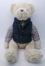 FAO Schwarz Brown Teddy Bear 18" Stuffed Animal 2013 Toys R Us Soft Puffer Vest