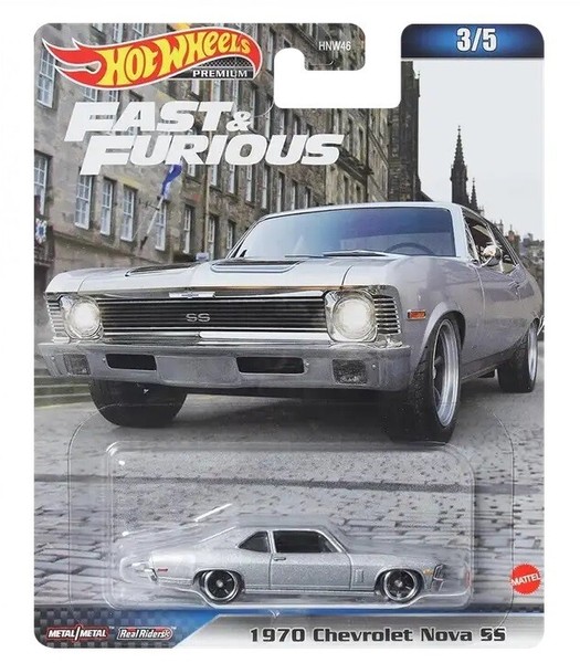 1970 Chevrolet Nova Ss Fast & Furious Hot Wheels Premium Mattel Auto Die-Cast-image