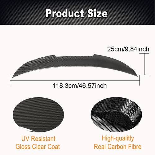 Carbon Heckspoiler Hecklippe Spoiler Passt für BMW E92 325i 335i 328i M3 Coupe  - Bild 7 von 12