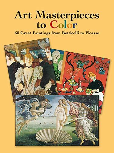 Art Masterpieces To Color : 60 Great Paintings From Botticelli To Piccasso Marty Noble - Image 6