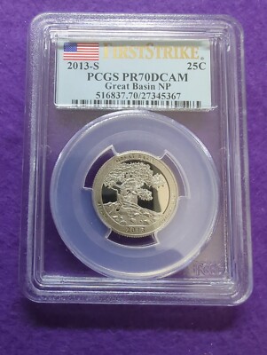 2013 S PCGS PR70 DCAM Great Basin NP Quarter 25c 25 Cents FIRST