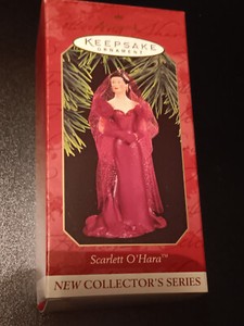 Hallmark Keepsake Ornament Gone With the Wind Scarlett O'Hara 1997 Red Dress
