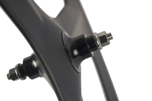 700C Fixed Gear Carbon Wheelset Front 70mm Tri Spoke Rear 88mm Track Bike Wheels - Picture 7 of 13