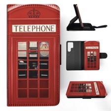 FLIP CASE FOR SAMSUNG GALAXY|VINTAGE RED TELE...