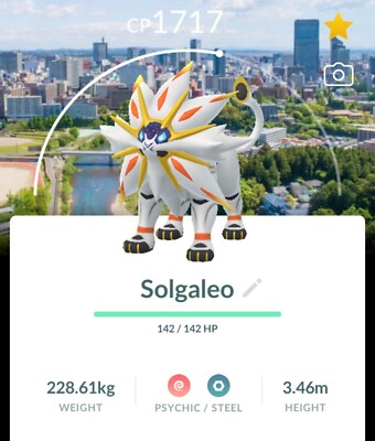 Solgaleo with Sendai Japan Background Pokémon Go