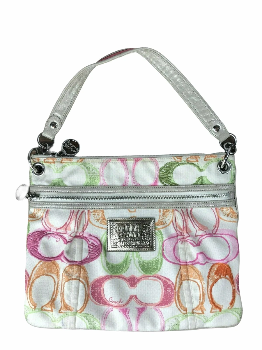 Pink and green coach purse hotsell