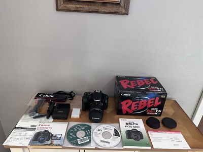 Canon EOS Rebel T3i Camera W/(18-55mm) in Original Box, Manual Strap  Charger SD