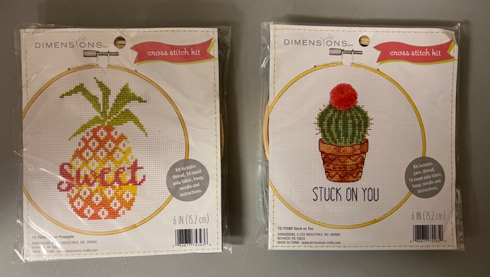2 Dimensions Cross Stitch Kits Pineapple Cactus 6