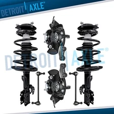 Front Steering Knuckles Wheel Hub Struts Spring Sway Bars for Toyota Camry 2.4L