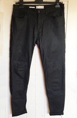 Jean Noir Enduit MANGO Taille 40 Pour Femme - Occasion Très Bon état