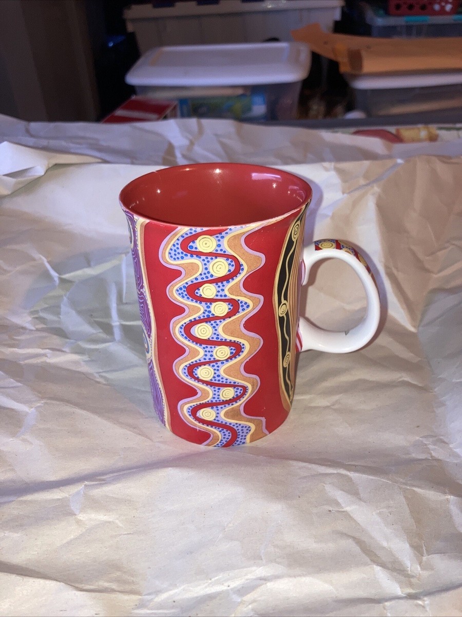 emus Mandy Davis / authentic Australian aboriginal art/ 12 oz coffee mug.