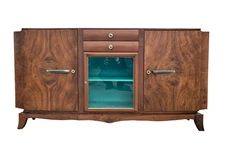 Walnut Veneer 3 Door 2 Drawer Sideboard 1960