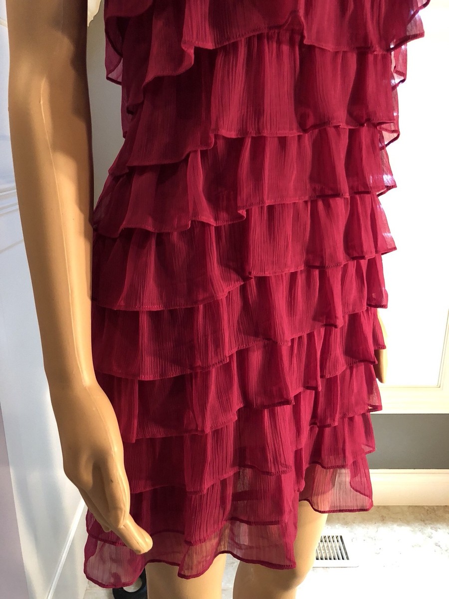 Robe American Eagle Couleur Magenta - Taille XS, Sans Manches, Longueur Midi - Occasion Très Bon état