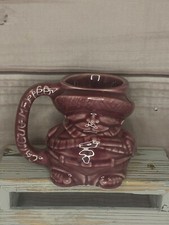 Cancun Mexico Bandito Mug Heavy Handmade Artist Signed Purple