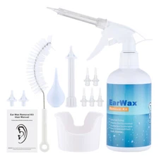 Earwax Removal Kit Ear Wax Irrigation Cleaner Cleaning Bottle Syringe Bulb