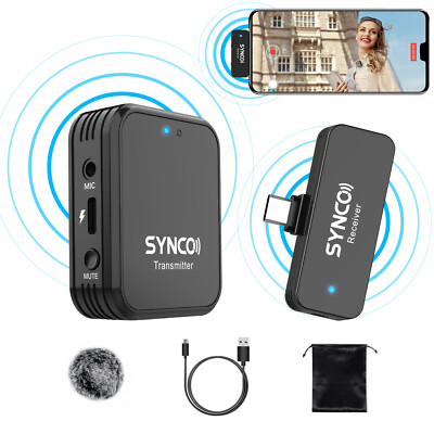 Synco G1T 2.4 GHz Wireless kabelloses Lavalier-Mikrofon für Type-C Smartphone