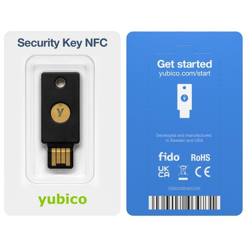 Yubico 8880001080 YubiKey Black Two-Factor Auth 2FA Security Key USB-A FIDO U2F - Picture 3 of 4