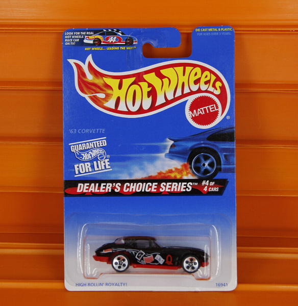 Hot Wheels - 1997 - '63 Corvette - Dealers Choice 4/4 - Blue Card Collector #568-image
