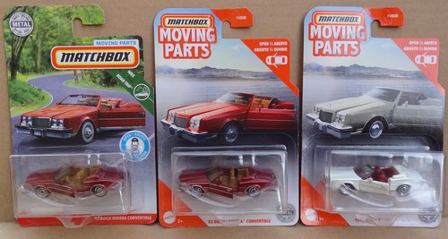 Matchbox 2019/20 Moving Parts - 1983 Buick Riviera convertible - 3x variations