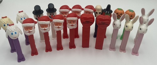 Vintage Pez Dispensers Holiday lot / pumpkin, santa, skull, witch, etc