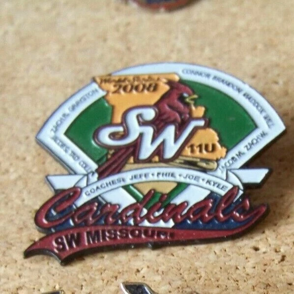 SW Missouri Cardinals 11U 2008 World Series baseball pin WS